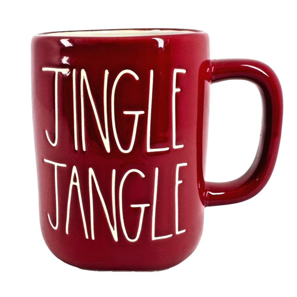 Rae Dunn Jingle Jangle Red Christmas Mug Holiday Coffee Cup